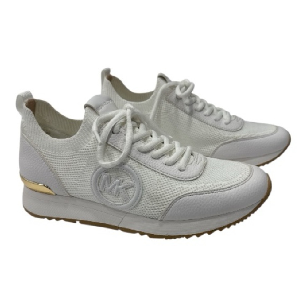 MICHAEL KORS
Jenkins Stretch Knit Trainer In white gold size 8.5 - Picture 5 of 10